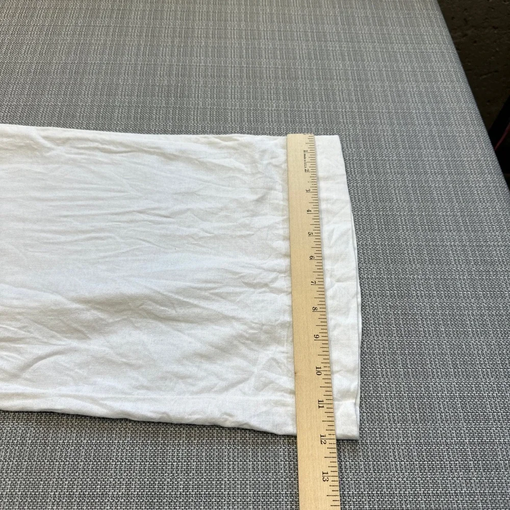 Coastal Linen Blend Wide Leg Pants‎ White Pockets Drawstring Medium *